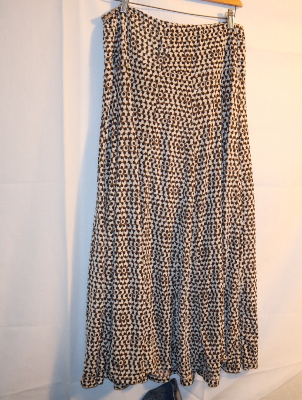 Anthropologie Lapis Geomtric Brown Midi Skirt Size XL - Picture 4 of 12